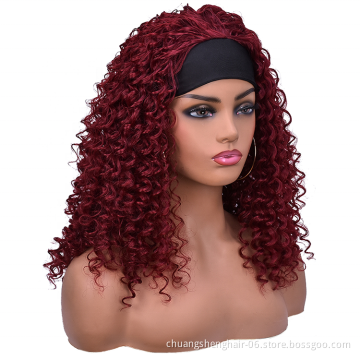 Hot Sale Style No Lace bob with synthetic women afro braided deep wave brazillian blonde wig for coily wholesale headband wigs